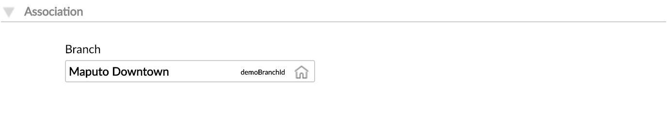 Association section with Maputo Downtown branch.