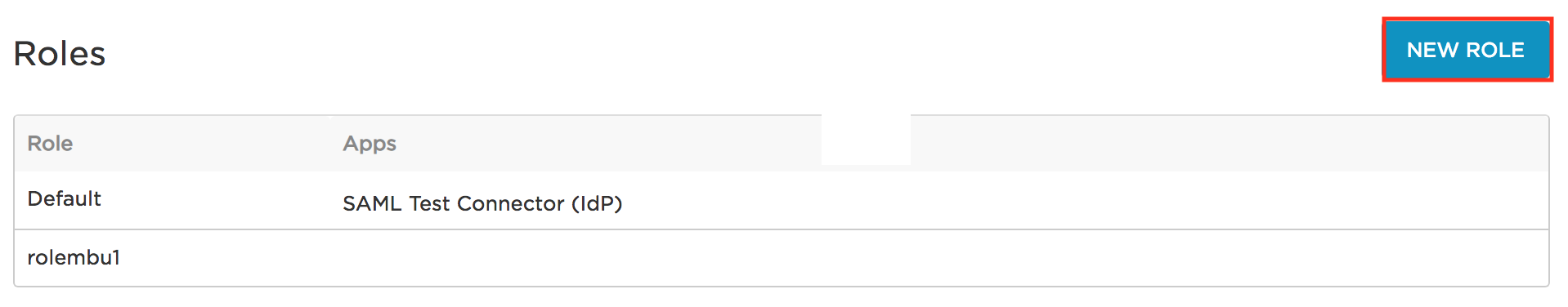 create a new role in one login