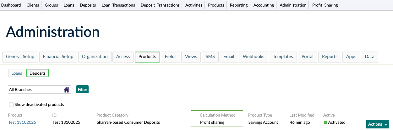 Calculation method profit sharing