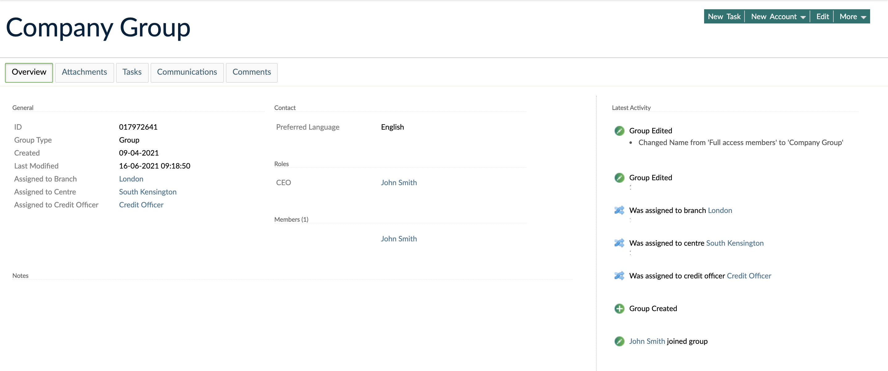 Group profile