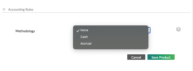Configuring accounting rules