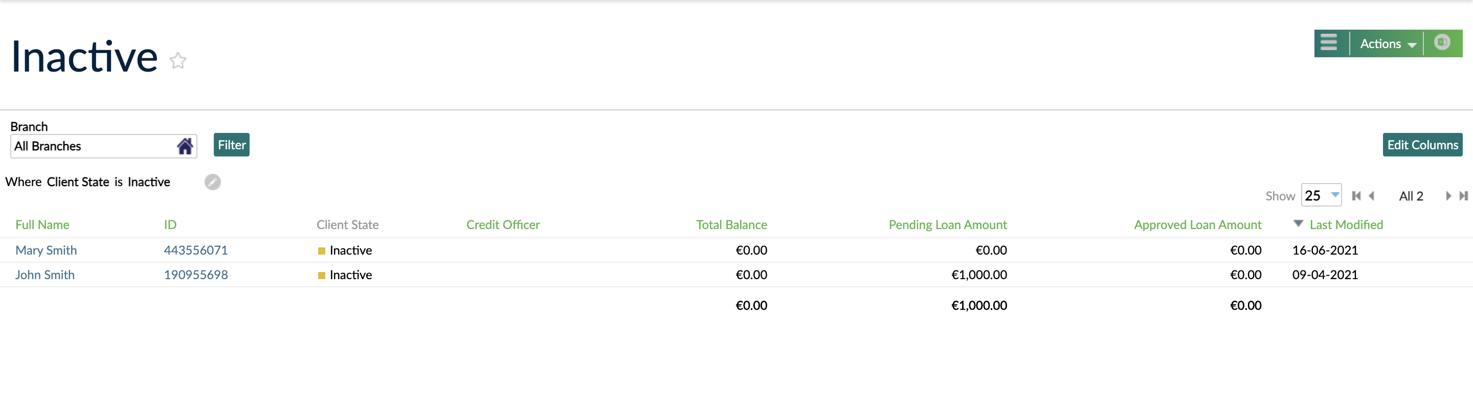 List View Option
