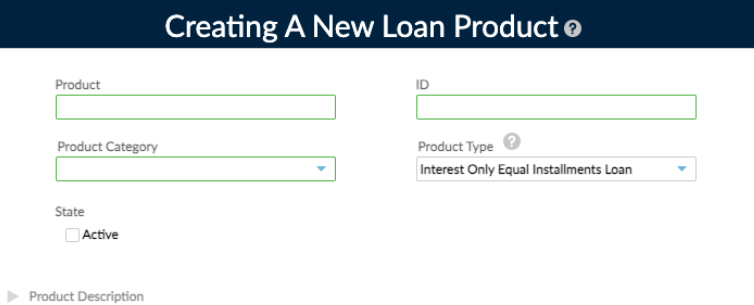 Equal installment interest only loan product type