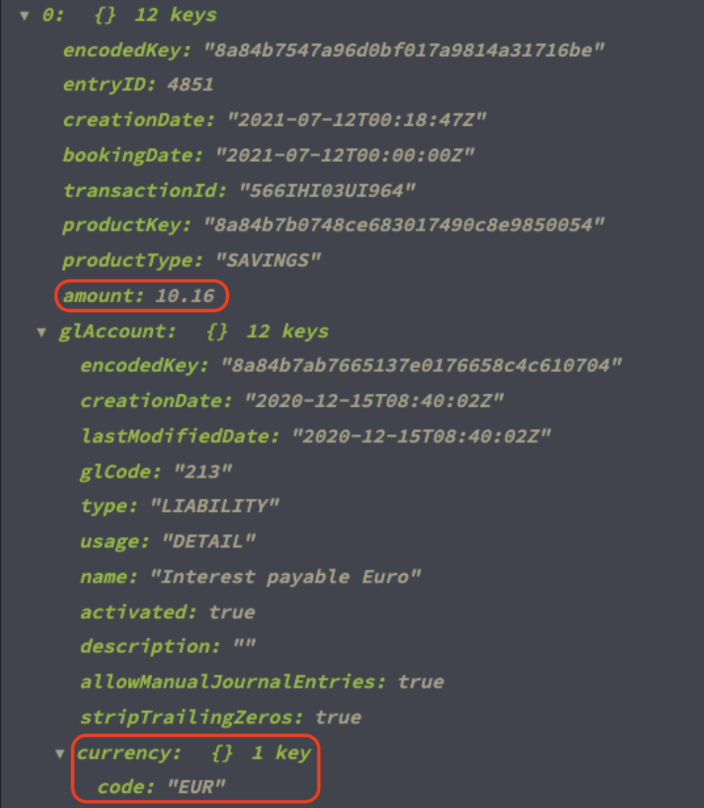 JE interest accrual rounded to two decimals