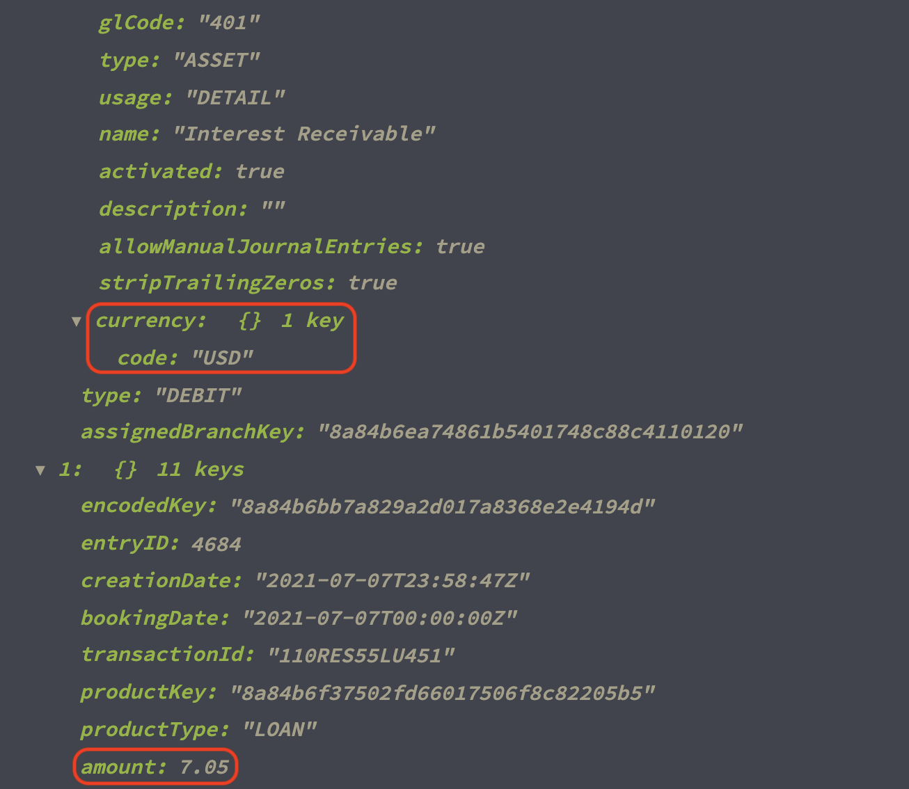 JE interest accrual rounded to two decimals
