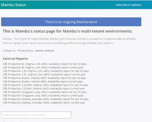 Subscribe to updates button with webhook option displayed
