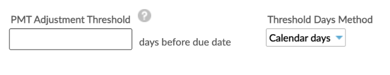 pmt adjustment threshold